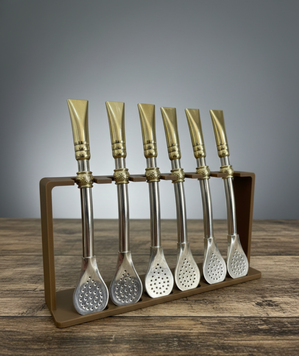 Bombilla de alpaca y bronce