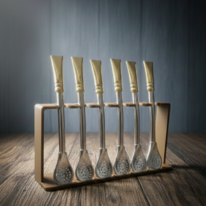 Bombilla de alpaca y bronce